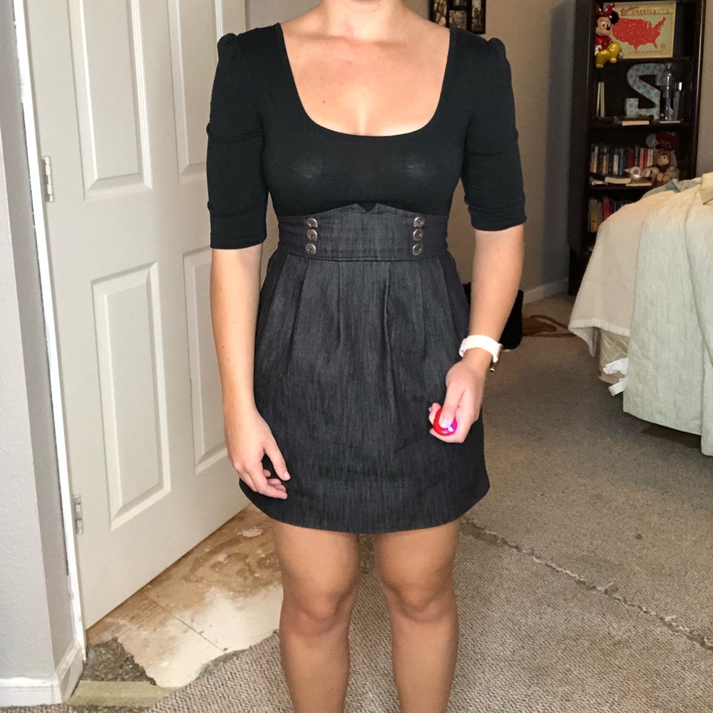 Black and grey dress